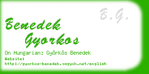 benedek gyorkos business card