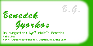 benedek gyorkos business card